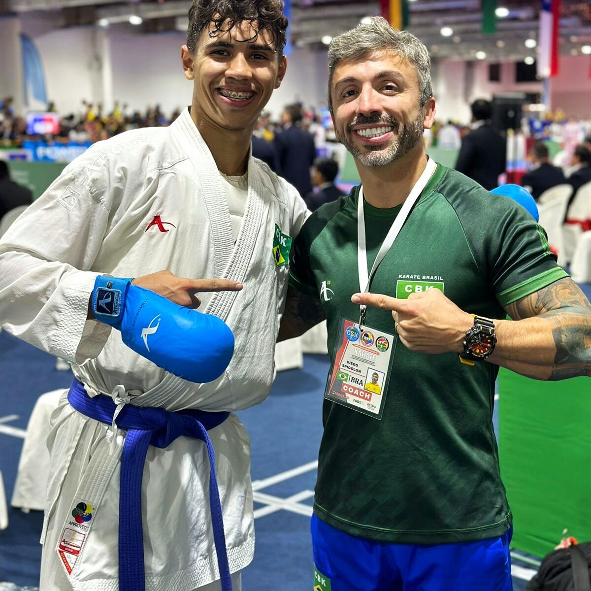 O campeão sul-americano Cauã Faria e Diego Spigolon
