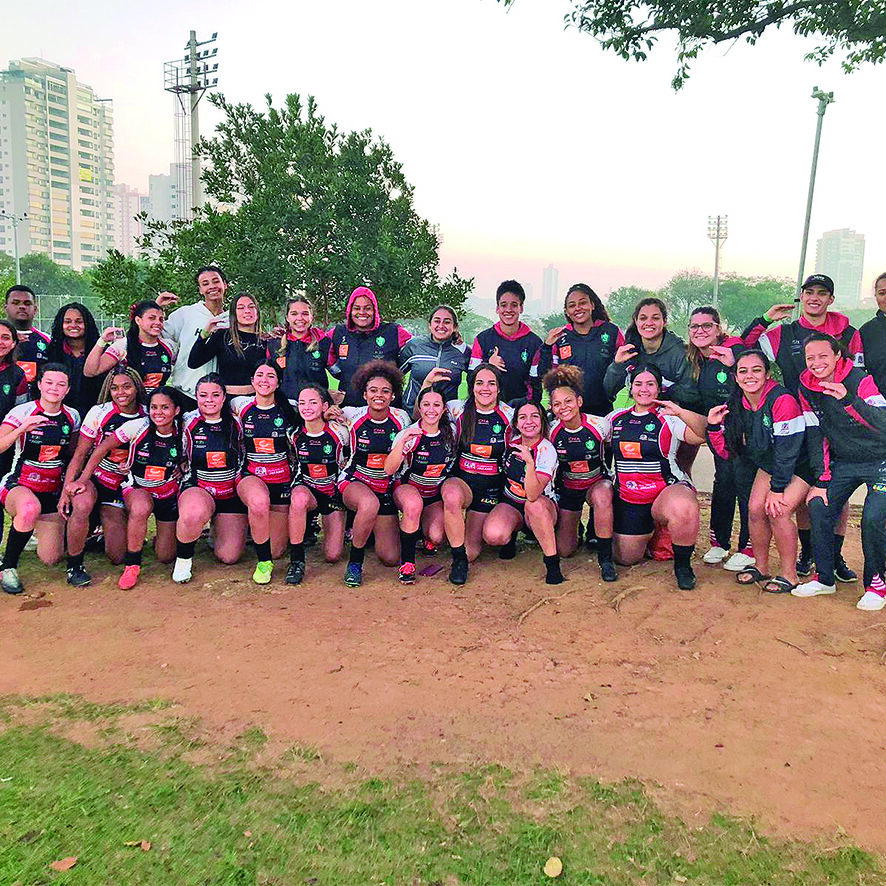 Elencos do Jacareí Rugby para a disputa da Taça Ouro e Prata do Paulista de Sevens. Crédito: Divulgação/Jacareí Rugby